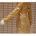 Femmes Sexy Gold Sequins Robes ajustées serrées